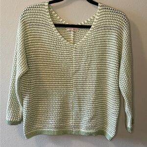 BE COOL Light Green V-Neck knit Sweater